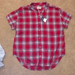 Universal Thread Short Sleeve Flannel Size Large